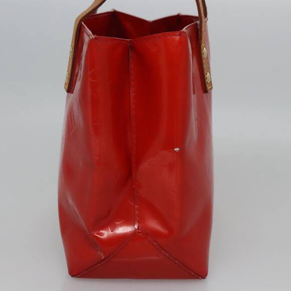 LOUIS VUITTON Monogram Vernis Reade PM Hand Bag Red Rouge M91088 - Picture 4 of 13